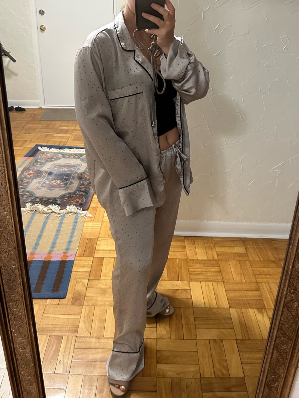 H&M classy Satin Pajama-Style Jacket M